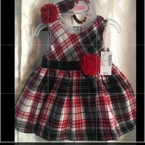 HOST PICK❗️Children’s Place Plaid Dress /Headband